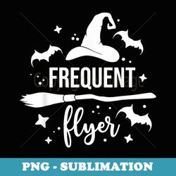 halloween frequent flyer witch hat and broom - premium png sublimation file
