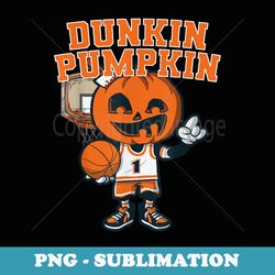 dunkin pumpkin halloween costume funny pumpkin basketball - decorative sublimation png file