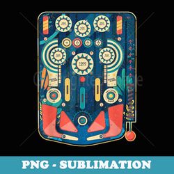vintage retro pinball arcade game machine - signature sublimation png file