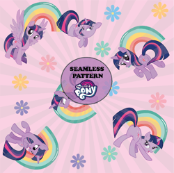 Little Pony Seamless Pattern, Twilight Sparkle Seamless Pattern, My Little Pony Png, Little Pony Digital Paper