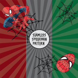 Spiderman Seamless Pattern, Spiderman Png, Spiderman Digital Paper, Spiderman Marvel
