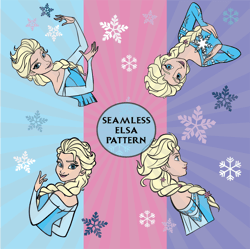 Frozen Seamless Pattern, Frozen Digital Paper, Elsa Digital Paper, Elsa Seamless Pattern, Elsa Princess