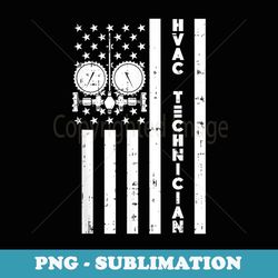 vintage american flag hvac technician - png sublimation digital download