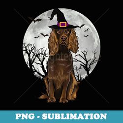 scary boykin spaniel dog witch hat halloween - high-resolution png sublimation file