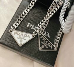 Prada Triangle Necklace - Luxurious Fashion Statement - prada necklace triangle