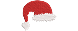 santa hat embroidery design - instant download