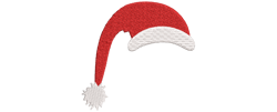 santa hat embroidery design 2 - instant download