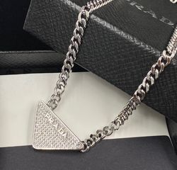 prada necklace triangle – Timeless Elegance and Style - prada mens necklace