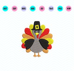Turkey Embroidery Design-INSTANT DOWNLOAD