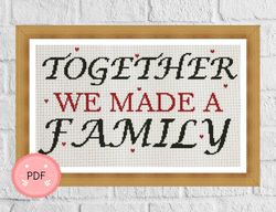 Cross Stitch Pattern,Valentines Day Gift,Custom Order,Family,Beginner Friendly,Newly Married,Romantic Qutoes,Modern