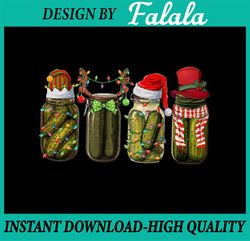 PNG ONLY Retro Canned Pickles Christmas Santa Hat Reindeer Pickle Jar Png, Pickle Lovers Png, Christmas Png, Digital Dow