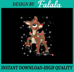 PNG ONLY Rudolph The Red Nose Reindeer Christmas Png, Christmas Reindeer Light Png, Christmas Png, Digital Download