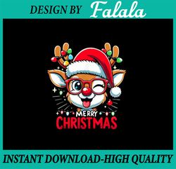 PNG ONLY Matching Family Christmas 2023 Funny Rudolph Reindeer Png, Reindeer Christmas Santa Hat Png, Christmas Png, Dig