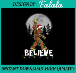 PNG ONLY Big-foot Rock Roll Sasquatch Christmas Believe Png, Santa Big-foot Png, Christmas Png, Digital Download