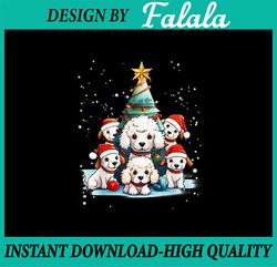 PNG ONLY Dog Christmas Tree - Cute Poodle Dog Christmas Png, Trendy Christmas Dog Png, Christmas Png, Digital Download