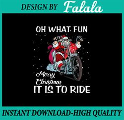 PNG ONLY Biker Santa Motorcycle Fan Merry Christmas Xmas Holidays Png, Christmas Png, Digital Download