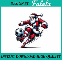 PNG ONLY Santa Plays Soccer Christmas Sports Png, Santa Plays Soccer Ball Png, Christmas Png, Digital Download