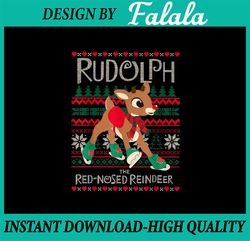 PNG ONLY Cute Rudolph The Red Nosed Reindeer Png, Christmas Special Xmas Rudolph Ugly Png, Christmas Png, Digital Downlo