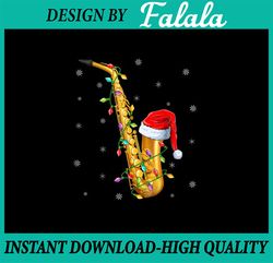 png only saxophone music lover xmas lights santa png, saxophone christmas png, christmas png, digital download