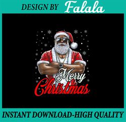 PNG ONLY African American Santa Christmas Png, Cool Black Xmas Santa Hat Png, Christmas Png, Digital Download