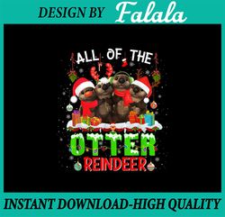 PNG ONLY Funny Otter Christmas Ugly Sweater Otter Xmas Png, Otter Santa Hat Png, Christmas Png, Digital Download