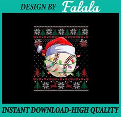 PNG ONLY Baseball Christmas Ugly Png, Funny Santa Sport Ugly Png, Christmas Png, Digital Download