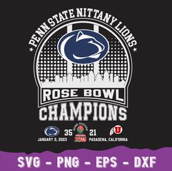 Official 2023 Rose Bowl Game Svg, The Roses Penn State Nittany Lions Jan 2 2023 Pasadena Ca Svg