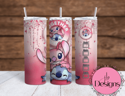 Lilo and Stitch - Lilo and Angel  Starbucks Glitter 20oz and 30oz Sublimation tumbler wraps PNG