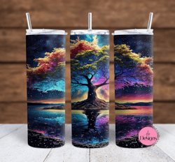Beautiful tree of Life 20oz straight and tapered sublimation tumbler wraps PNG 300dpi