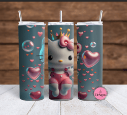Hello Kitty  20oz straight and tapered sublimation tumbler wraps PNG 300dpi