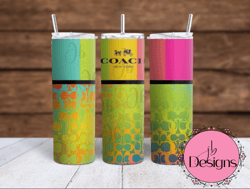 Coach Designer Sublimation tumbler wraps - 30oz Straight, 20oz Straight and 20oz Tapered wraps included PNG