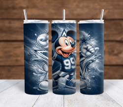Mickey Mouse Dallas Cowboys Football Sublimation tumbler Wraps 20oz and 30oz wrap included 300dpi
