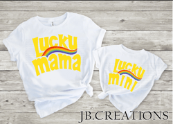 Lucky Mama and Lucky Mini Sublimation T shirt Designs PNG 300 dp