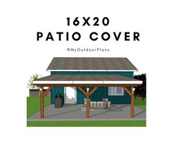16x20 Lean to Patio Cover Plans