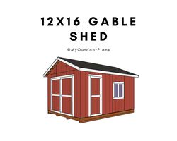 12x16 Gable Shed Plans - PDF Download