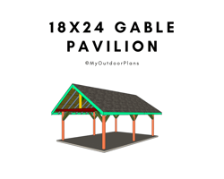 18x24 Gable Pavilion Plans