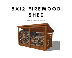 5x12 firewood shed plans - 2 1/2 Cord Storage