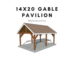 14x20 Gable Pavilion Plans - Gazebo Plans