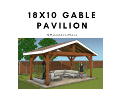 18x10 Gable Gazebo Plans - DIY Pavilion