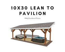 10x30 Lean to Pavilion Plans