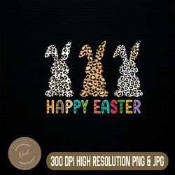 Leopard Happy Easter Day Bunny Easter Day Png, Happy Easter Day Sublimation Design