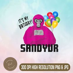 It's My Birthday Png, Party Balloons Png, Digital File, PNG High Quality, Sublimation, Instant Download