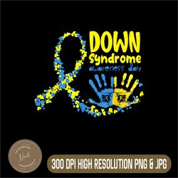 Down Syndrome Png, Awareness Day Ribbon Down Syndrome Acceptance Png, PNG High Quality, PNG, Digital Download