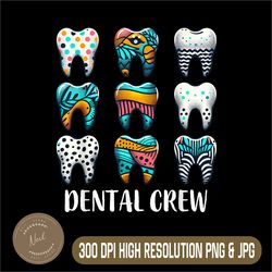 Happy Easter Dental Crew Png, Tooth Dental Assistant Dentist Png, PNG High Quality, PNG, Digital Download