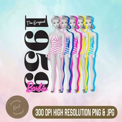 Barbie - 1959 Original Png, Barbie Png, PNG High Quality, PNG, Digital Download