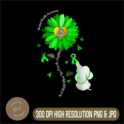 Be Kind Green Ribbon Png, Sunflower Mental Health Awareness Women Png, Digital File, PNG High Quality, Sublimation