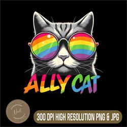 Ally Cat Png, Transgender Trans Pride Stuff Png, Flag Transsexual LGBT Png, Digital File, PNG High Quality, Sublimation