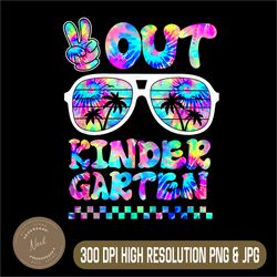 Peace Out Kindergarten Png, Happy Last Day Of School Png, Hello Summer Png,Digital File, PNG High Quality, Sublimation