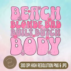 Groovy Bleach Blonde Bad Built Butch Body Png, Politics Election Png, Cute Light Pink Png, Digital File