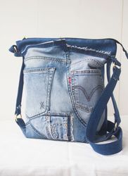 Women's Messenger Denim Shoulder Bag Boho Jeans